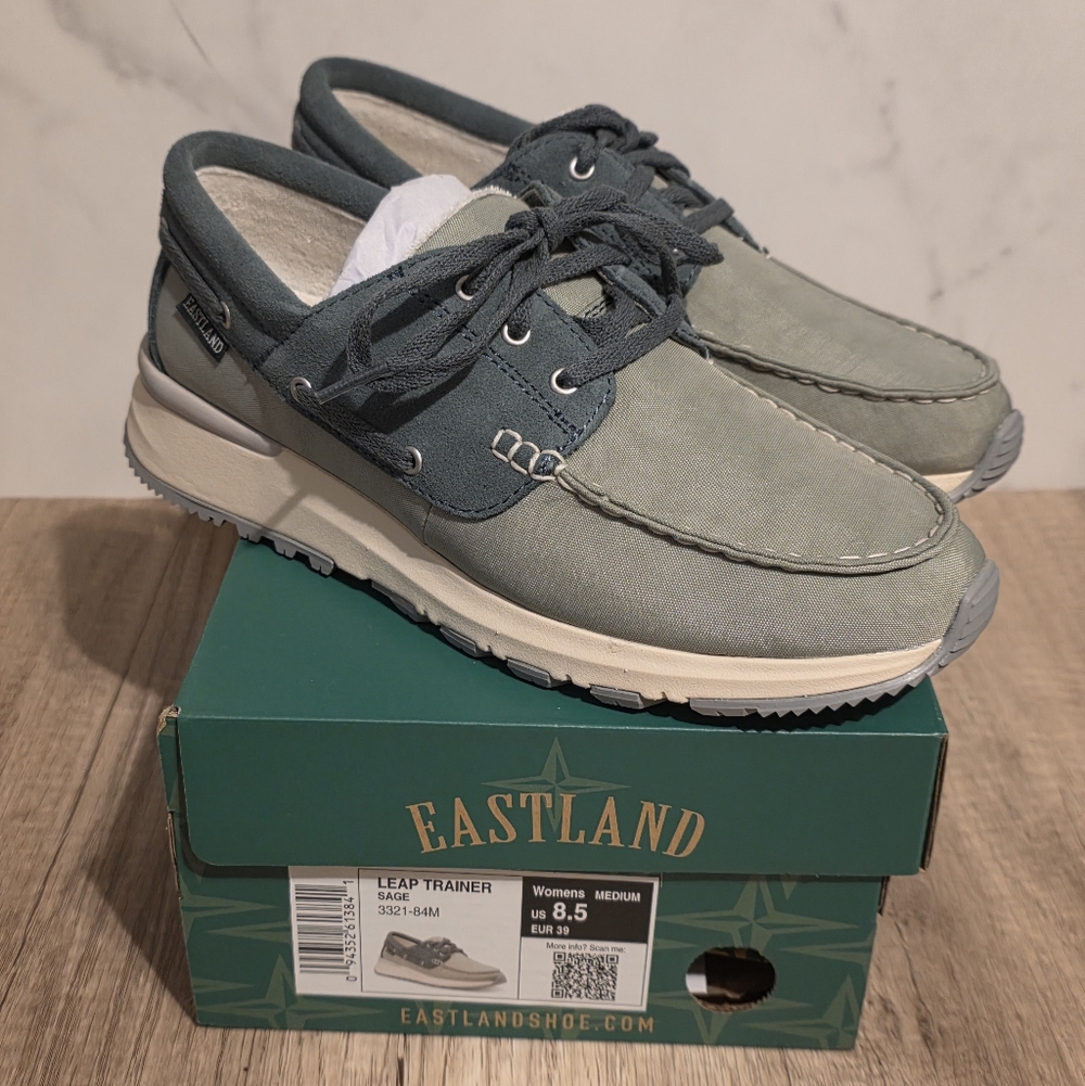 Eastland Women's Leap Trainer Boat Shoes - Sage NEW 8.5